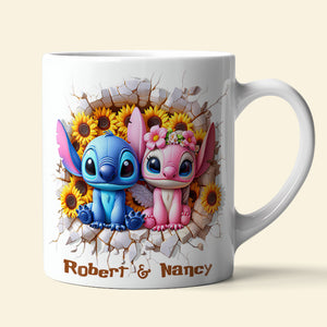 Personalized Gifts For Couple Coffee Mug Romantic Cartoon 04HUDT120425 - Coffee Mug - GoDuckee