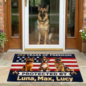 Brave Dogs Doormat - Celebrated America 250th Anniversary - Personalized Gifts For Dog Lovers 02naqn270326 - Doormat - GoDuckee