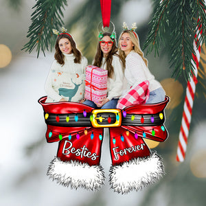 Custom Photo Gifts For Friends Christmas Ornament 03natn210924 Besties Forever - Ornament - GoDuckee