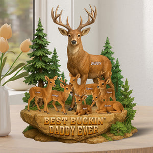 Deer Dad Acrylic Plaque - Personalized Gifts For Dad 03naqn150425 - Shaped Plaques - GoDuckee
