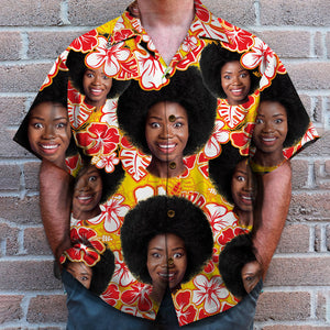 Gift For Summer, Personalized Hawaiian Shirt, Image Upload Hawaiian Shirt - Hawaiian Shirts - GoDuckee