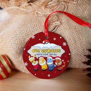 Our Grandkids Gotta Love 'Em All Personalized Ornament - Ceramic Circle Ornament 02QHHN271023 - Ornament - GoDuckee