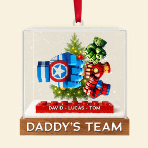 Daddy's Dream Team Personalized Christmas Gifts For Dad Acrylic Ornament 03ohtn110825 - Ornament - GoDuckee