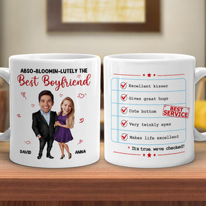 Abso-Bloomin-LutelyThe Best Boyfriend, Personalized Boyfriend Award Coffee Mug, Upload Photo - Coffee Mug - GoDuckee