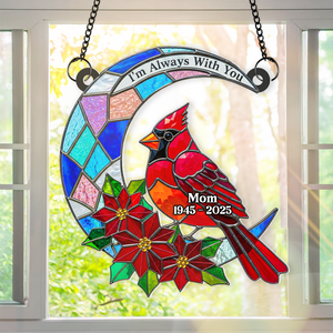 Cardinal Bird Acrylic Window Suncatcher Ornament - Personalized Remembrance Gifts 03napu120625 - Ornament - GoDuckee