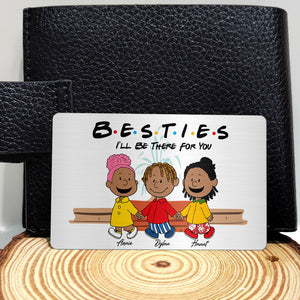 Personalized Gift For Friends Aluminum Wallet Card Cartoon Characters Holding Hands 03KALU201224DA - Wallet Card - GoDuckee