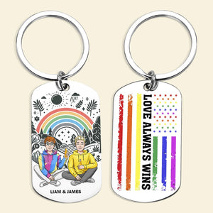 Personalized Gifts For LGBT Couple Keychain 01kapu210624hh - Keychains - GoDuckee