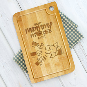 Personalized Gift For Mom Engraved Cutting Board Best Mommy Mouse Ever 01NAHN050324 - Home Decor - GoDuckee