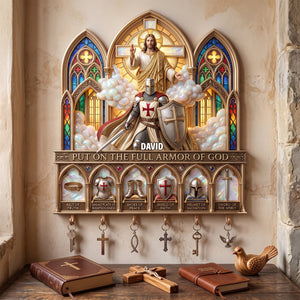 Full Armor Of God Acrylic Key Hanger- Personalized Christian Gifts 01palu140726 - Key Hanger - GoDuckee