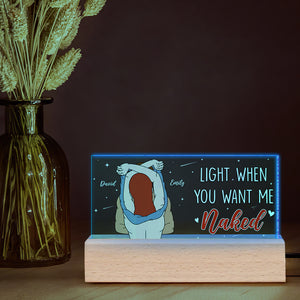 Personalized Gifts For Husband LED Light 04ohpu170624 Naughty Couple - Led Night Light - GoDuckee