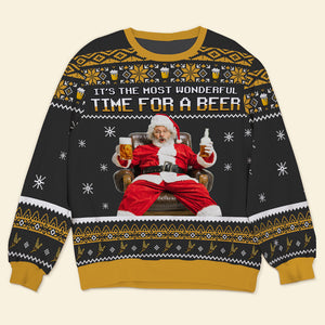 Custom Photo Gifts For Beer Drinker Ugly Sweater, Funny Christmas Gift 03qhtn091024 - Ugly Christmas Sweater - GoDuckee