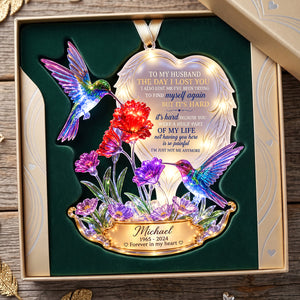 A Part In Heaven Hummingbird Couple Ornament - Personalized Keepsake To Remember The Departed One 05QHTA141026 - Ornament - GoDuckee