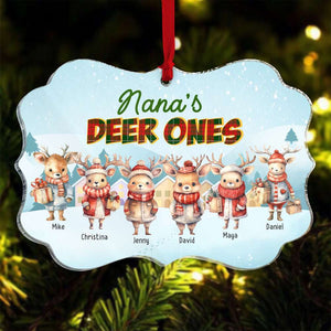 Nana's Deer Ones, Gift For Family, Personalied Ornament, Deer Kids Ornament, Christmas Gift 05PGHN060923 - Ornament - GoDuckee