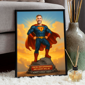 Super Dad Canvas Print - Custom Photo Gifts For Dad 01napu170525 - Poster & Canvas - GoDuckee