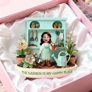 Happy Garden Acrylic Plaque - Personalized Gifts For Gardeners 05PGLU130226 - Shaped Plaques - GoDuckee