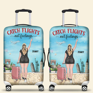 Catch Flights Not Feelings Personalized Travelling Luggage Cover Gift For Travel Lover - Tote Bag - GoDuckee