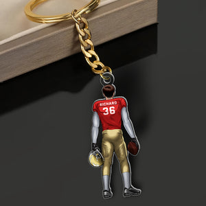 Personalized Gifts For Football Player Keychain 02acqn111224tm - Keychains - GoDuckee