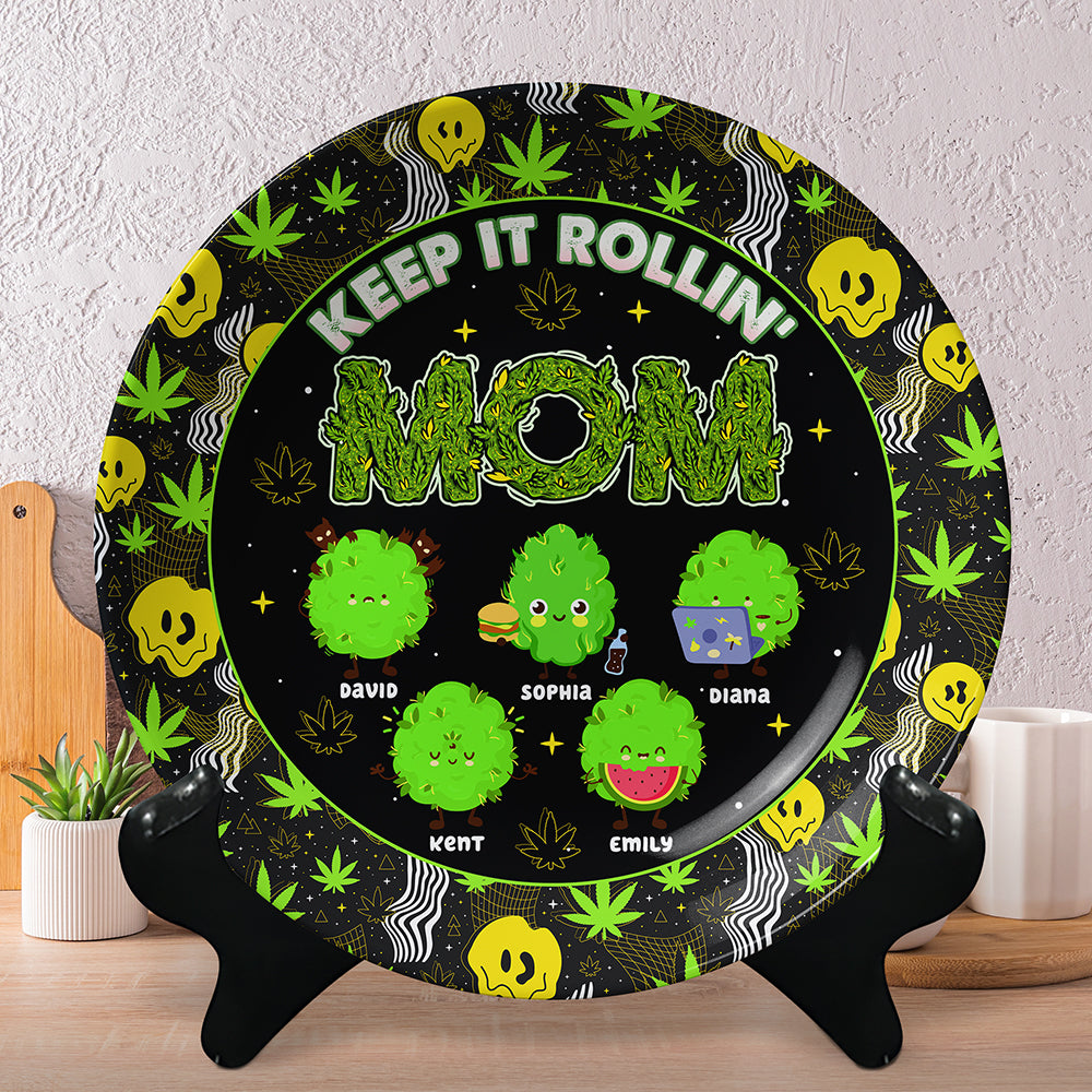 Personalized Gifts For Mom Ceramic Round Plate 021toqn210325 - Ceramic Round Plate - GoDuckee