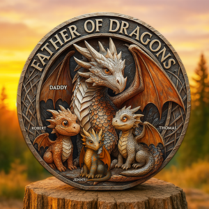 Father Of Dragons Acrylic Plaque Personalized Gifts For Dad 03QHPU150525 - Shaped Plaques - GoDuckee