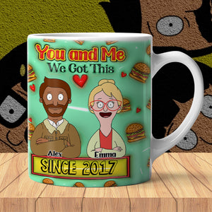 Personalized Gift For Couples Edge To Edge Mug 3D Inflated Effect 04XQLU311224HG - Coffee Mug - GoDuckee