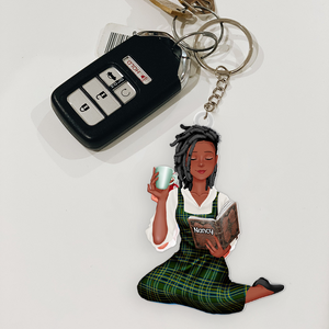 Personalized Gifts For Reading Girl Keychain 031acpu111124pa - Keychains - GoDuckee