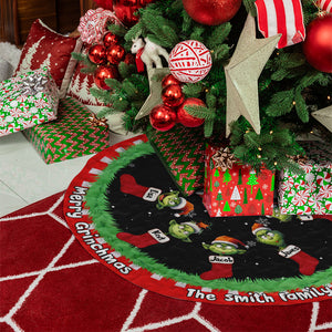 Personalized Green Monster Family Gifts Quilted Tree Skirt 01OHDT261124 - Tree Skirt - GoDuckee