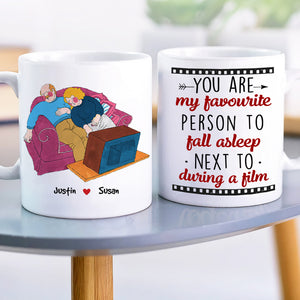 You Are My Favorite Person To Fall Asleep Next To, Couple Gift, Personalized Mug, Sleepy Couple Mug - Coffee Mug - GoDuckee