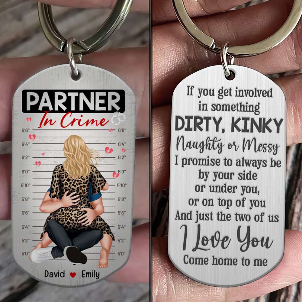 Personalized Gifts For Couple Stainless Steel Engraved Keychain Come Home To Me - Keychains - GoDuckee