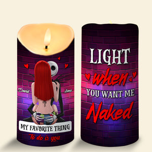 Personalized Funny Horror Gifts For Couple LED Candle 03natn100725 - Led Candle - GoDuckee