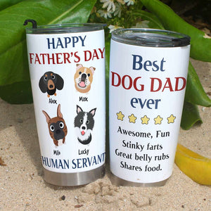 Best Dog Dad Ever Personalized Tumbler, Gift For Dog Lovers - Tumbler Cup - GoDuckee