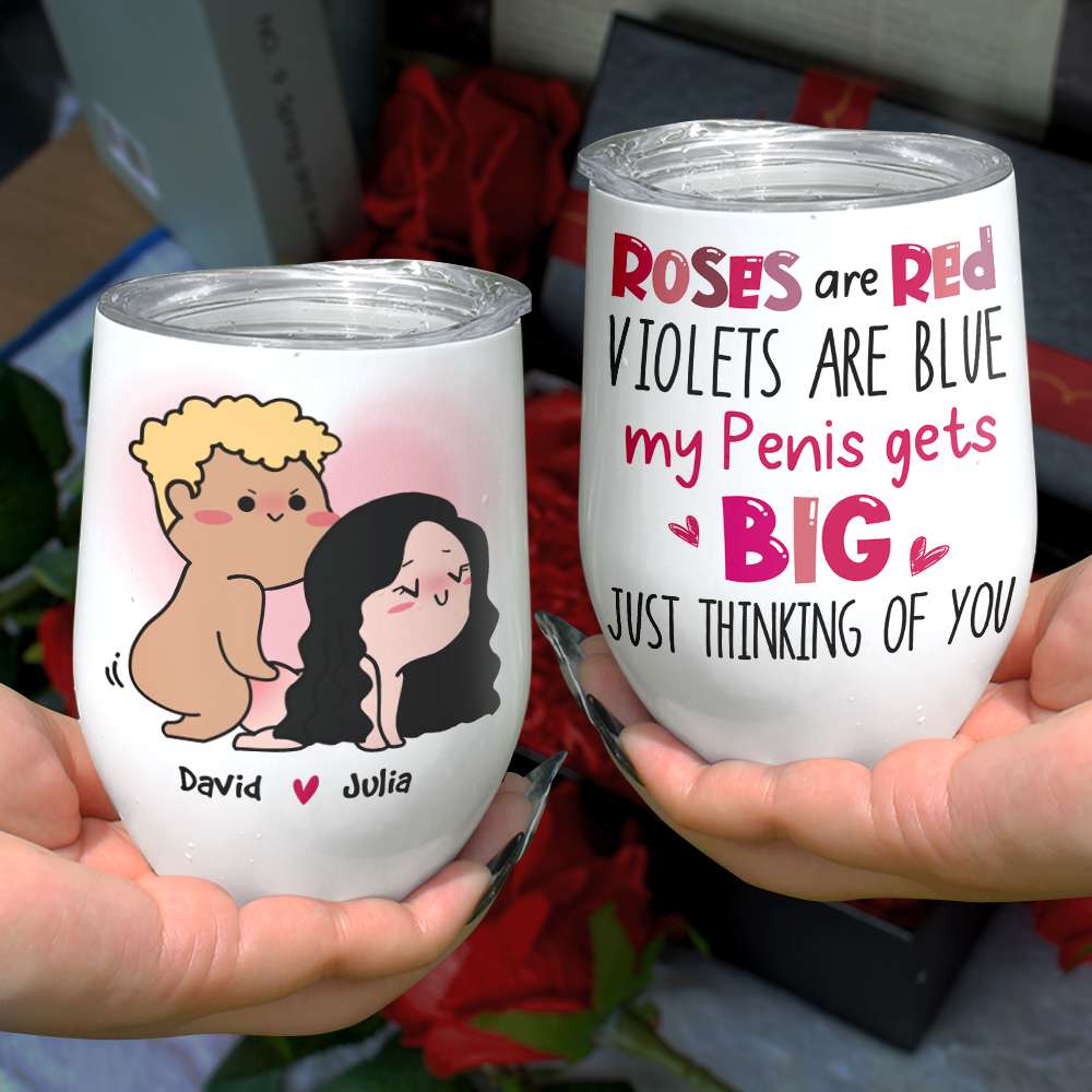 Roses Are Red, Violets Are Blue, Gift For Couple, Personalized Tumbler, Naughty Couple Tumbler, Couple Gift - Coffee Mug - GoDuckee