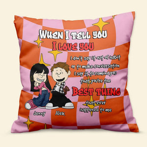 Personalized Gift For Couple Square Pillow Y2K Style Couple 03XQMH171224HG - Pillow - GoDuckee