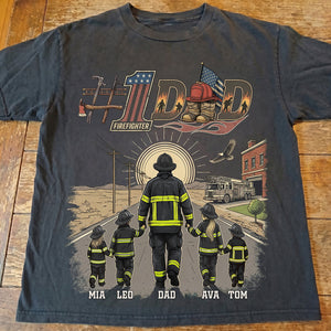 Top Firefighter Dad Shirt - Personalized Gifts For Firefighter Dads 01qhdt260526-Homacus