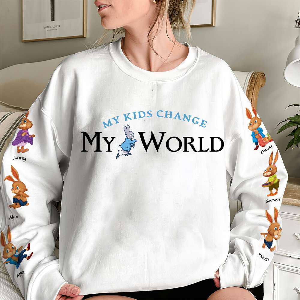 Personalized Gift For Mom Shirt My Kids Change My World 01OHHN100124 - AOP Products - GoDuckee