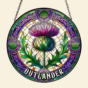 Personalized Gift For Historical Fantasy Novel Fans Suncatcher, Thistle Stained Glass 05QHTN290824 - Ornament - GoDuckee