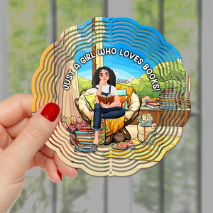 Personalized Gifts For Girl Book Lover 3D Wind Spinner 02XQLU181224PA - Ornament - GoDuckee