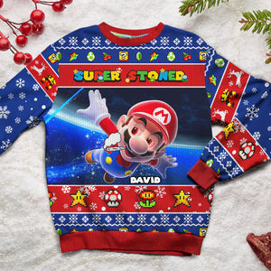 Personalized Gifts For Cartoon Lover Ugly Sweater Super Stoner 02TOMH271124 - AOP Products - GoDuckee