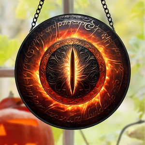 Gifts For Fantasy Novel Fans Stained Glass Ornament, Mysterious Fire Eye 03qhpu280824 - Ornament - GoDuckee