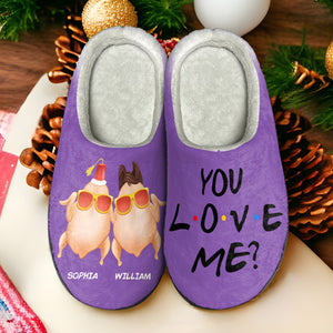 You Love Me ? Personalized Home Slippers- Movie Couple-Christmas Gift-02htqn201123 - Shoes - GoDuckee