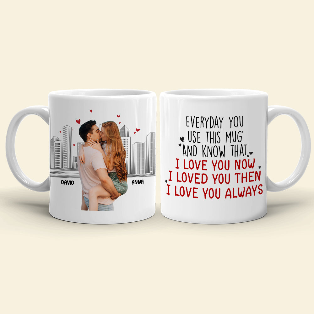 Unique His and Her Coffee Mugs for Anniversary, Love You to the