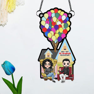 Personalized Gifts For Couple Suncatcher Ornament 04kapu040724 - Ornament - GoDuckee