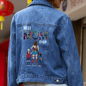 Personalized Gifts For Mom Denim Jacket 02qhqn010424pa Best Mom Ever - Denim Jacket - GoDuckee