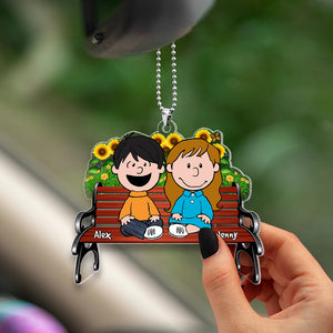 Personalized Gifts For Couple Car Ornament 03OHMH101224HH - Ornament - GoDuckee