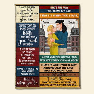 I Hate It When You Lie, Personalized Blanket, Gifts For Couple 01KAPU011223DA - Blanket - GoDuckee