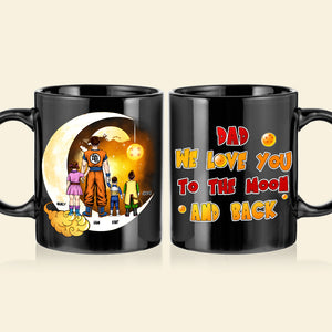 We Love You To The Moon And Back Personalized Dad Mug 04HTPU050124HH - Coffee Mug - GoDuckee