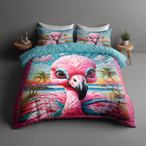 Gift For Flamingo Lovers Quilt Bedding Set 03HULU180125 - Blanket - GoDuckee