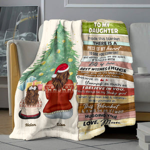 Gift For Kid, Personalized Blanket, Family Sitting Together Blanket, Christmas Gift 03NAHN080923TM - Blanket - GoDuckee