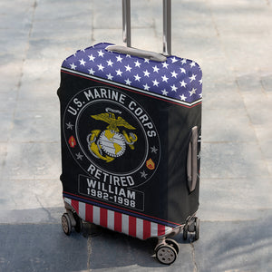 Personalized Gifts For Veteran Luggage Cover 01QHQN050724 - Luggage Covers - GoDuckee