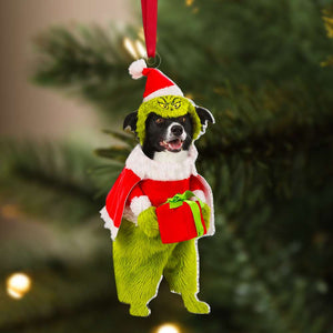 Custom Face Photo Gifts For Dog Lovers, Christmas Acrylic Ornament 01HUMH081024 - Ornament - GoDuckee