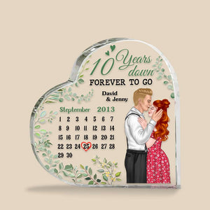 Years Down Forever To Go - Personalized Couple Plaque - Gift For Couple - Decorative Plaques - GoDuckee